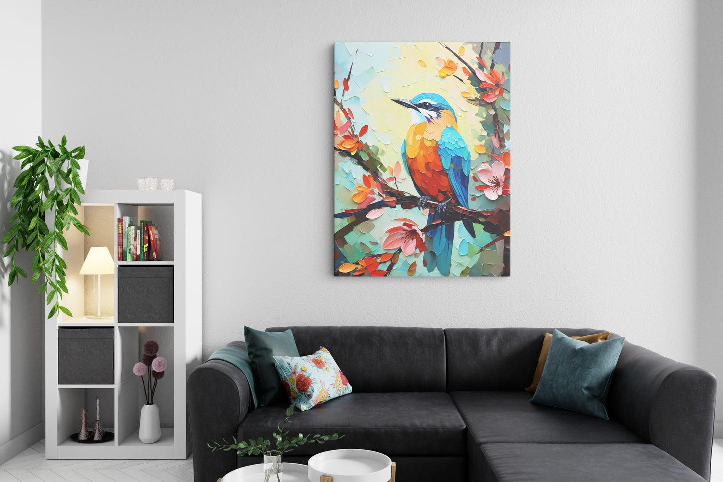 Цветна Рибарка на Клон