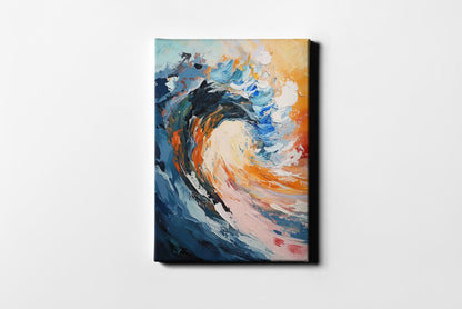 Канава за стена, прегръдката на вълната в маслен стил