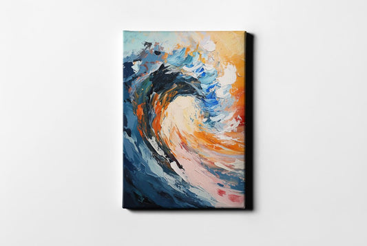 Канава за стена, прегръдката на вълната в маслен стил