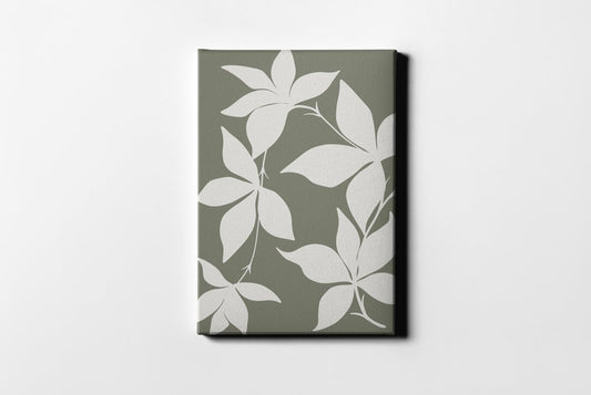 Канава с елегантни листа на платно, подходяща за подарък